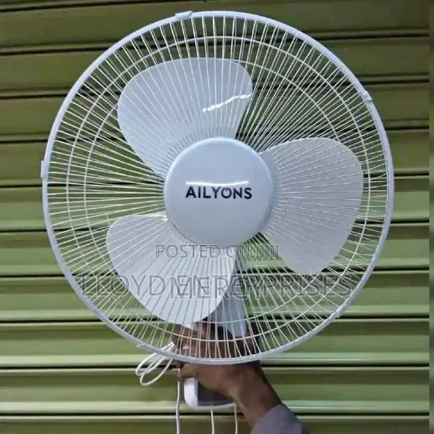 Ailyons 16" Wall-Mounted Fan - 3 Speed, Super Quiet, 90°