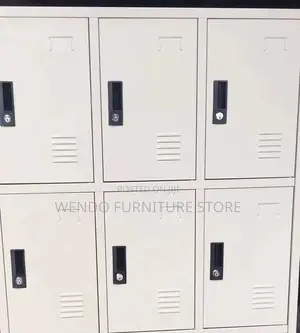 Office Cabinet; Twelve Drawers White-Grey Cabinets