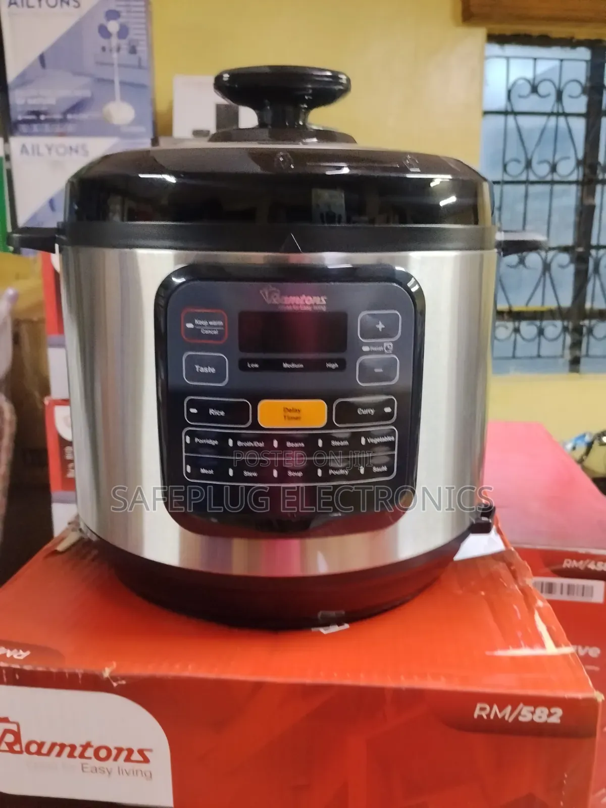 Ramtons 6l Stainless Steel Electric Pressure Cooker