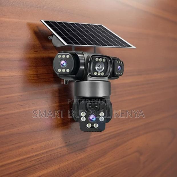 Full Color Night Vision 4g PTZ Three Lens Security Solar Camera