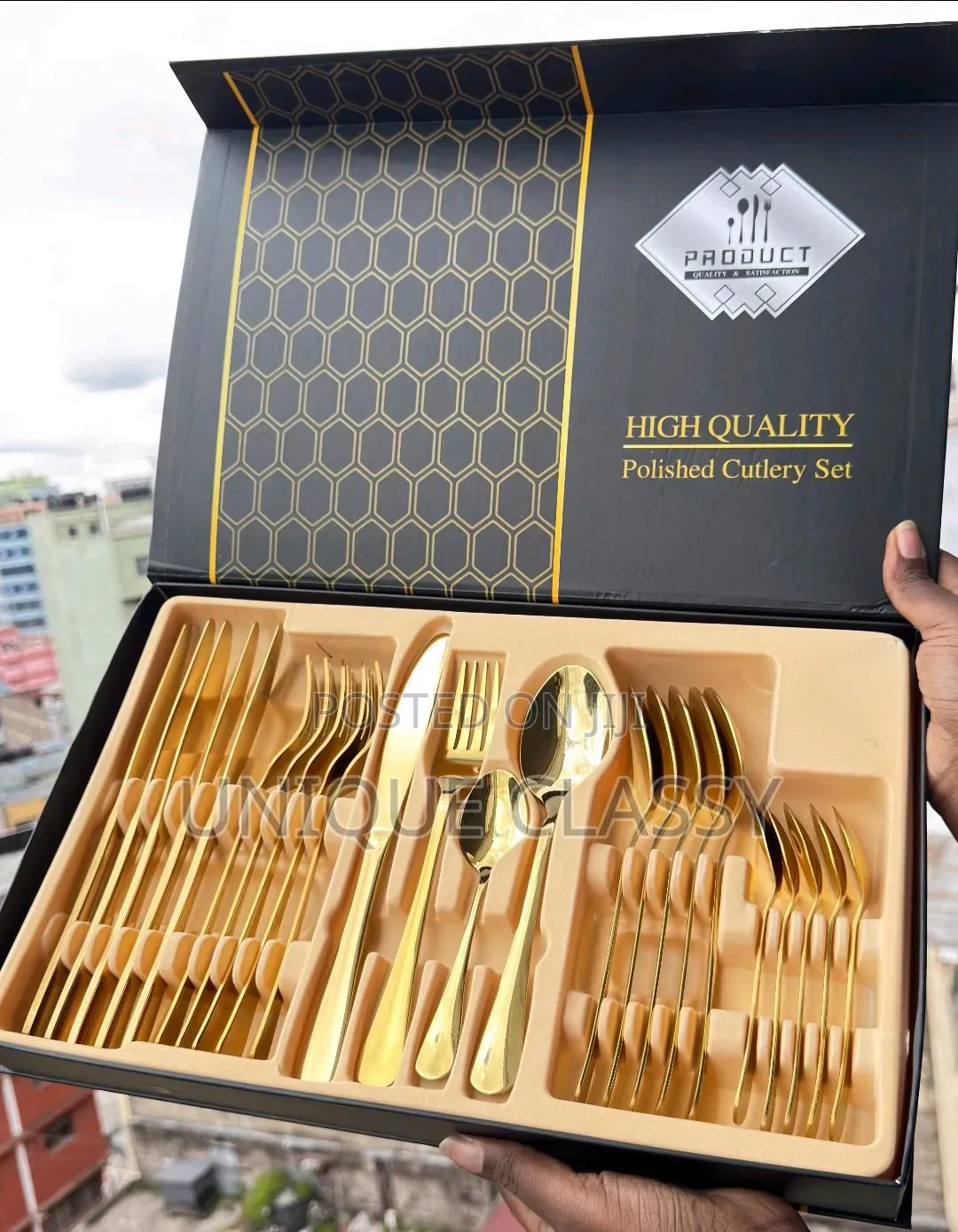24pcs Gold Cutlery Set