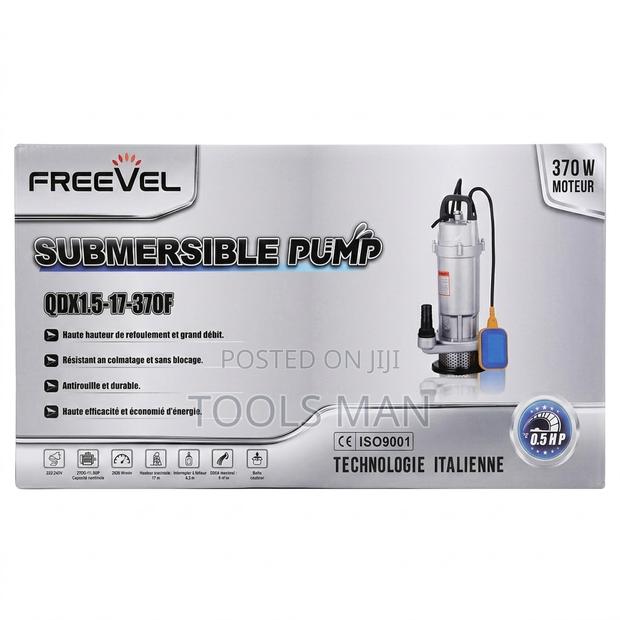 Freevel 0.5hp Submersible Water Pump (Qdx1.5-17-370f) - 370w Motor