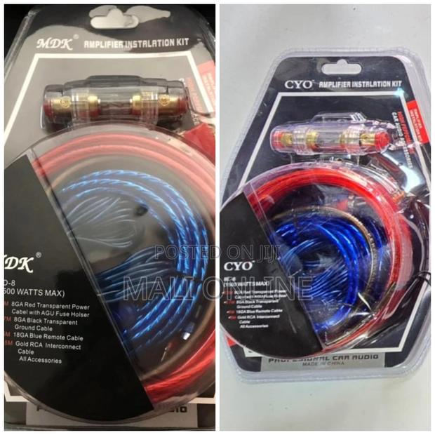 Amplifier Installation Wirng Kit 8awg Power Ground Rca Cable Cyo-1500w
