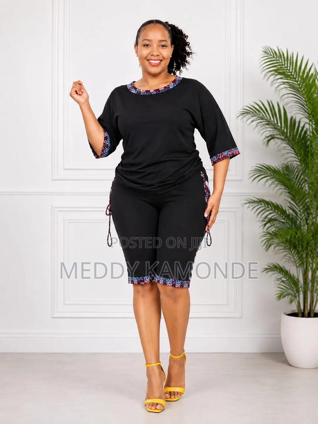 Maroon African Short Set - thumbnail 3