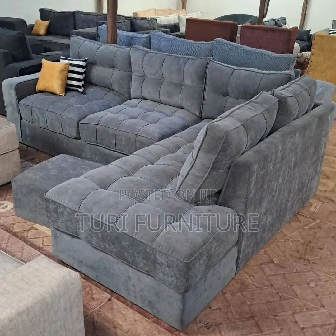 Tile Grey Lshape 6seater