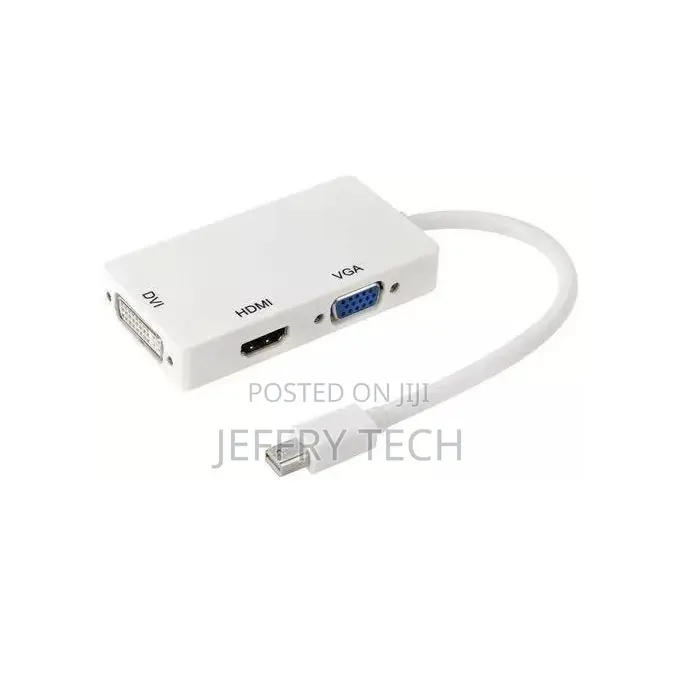 Mini Dp To Vga/Hdmi/Dvi Adapter - 3-in-1 Docking Station, 25x4.5x1.5c