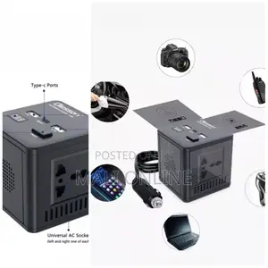 Type-C Universal Socket Led Display Safety 150w Car Power Inverter