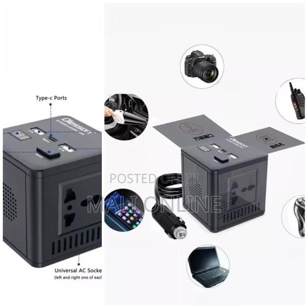 Type-C Universal Socket Led Display Safety 150w Car Power Inverter