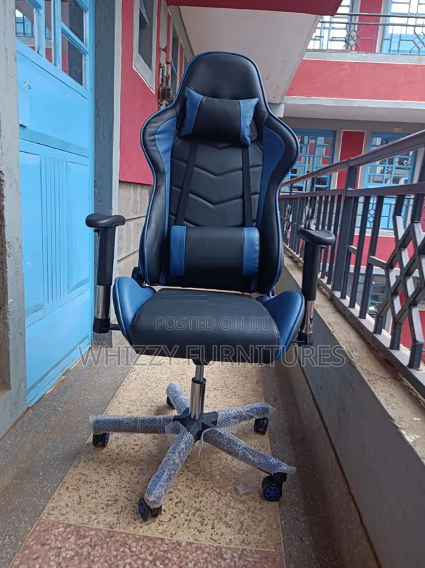 Blue and Black Gaming Chair