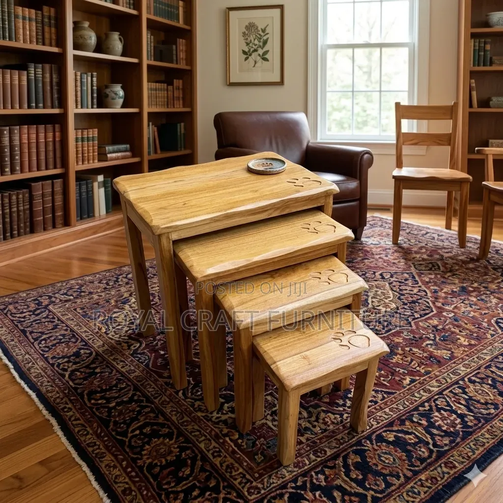 Nesting Stools Set Of 4 - Paw Print Design