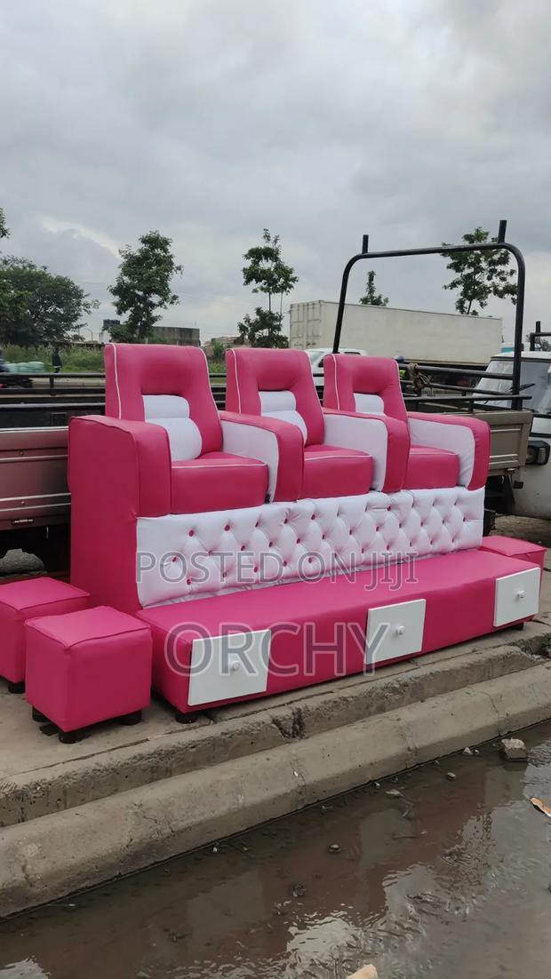 Pink White Pedicure Seats/ Nail Seats
