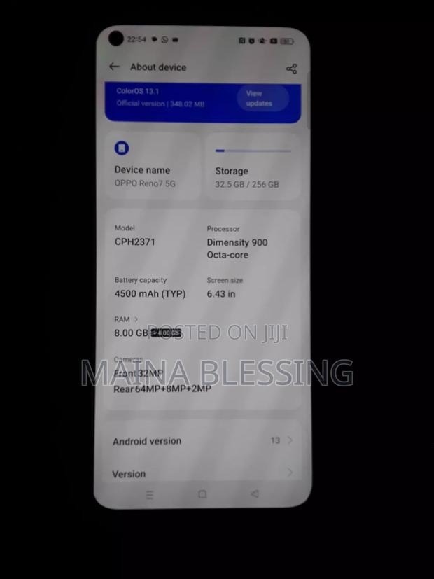 Oppo Reno7 256 GB Blue