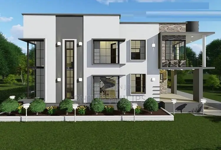 Flat Hidden Roof House Plan