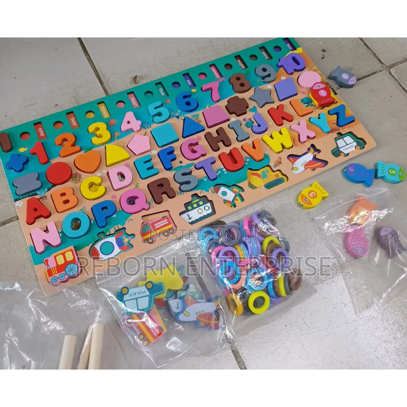 5 in 1 Montessori Educational Wooden