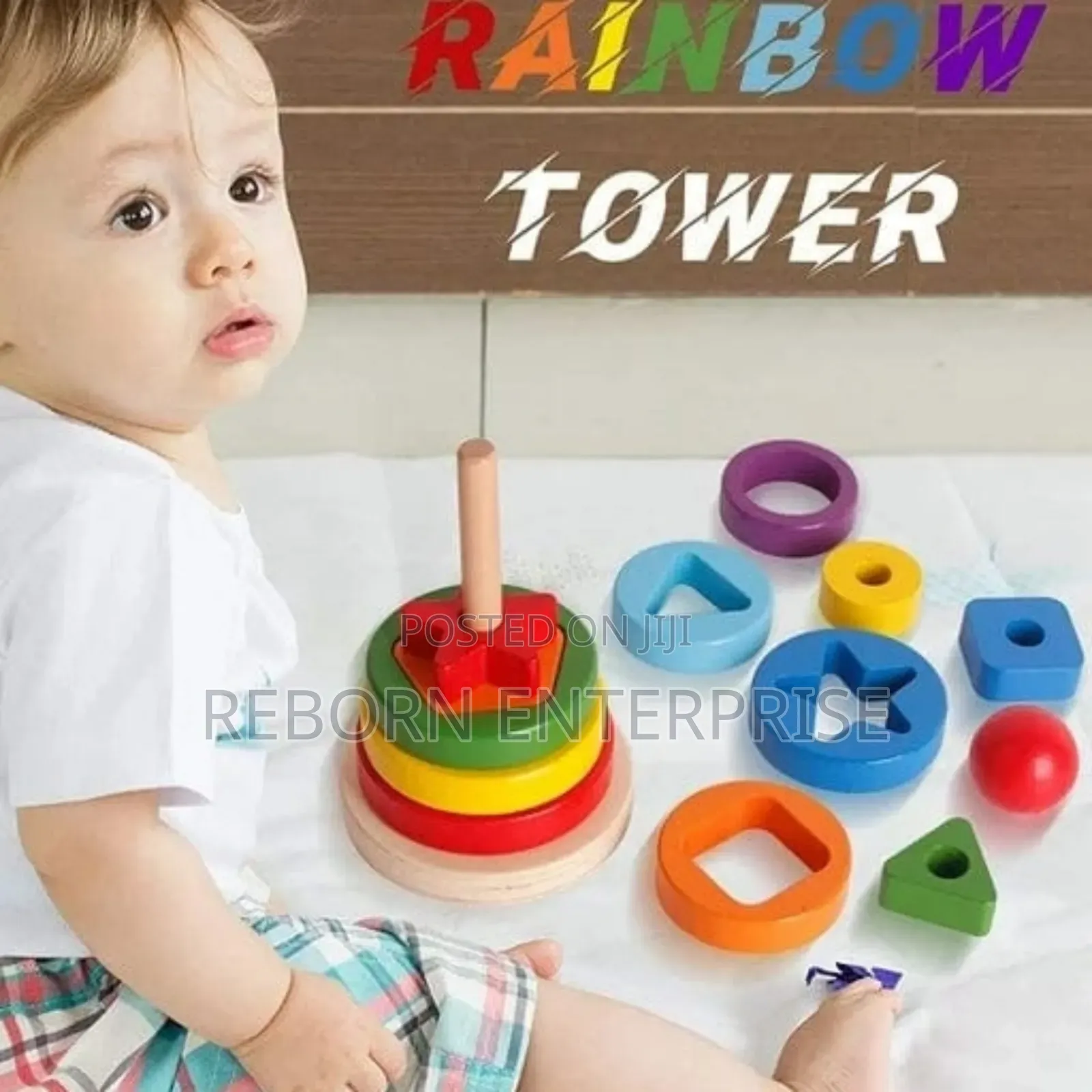 Wooden Rainbow Tower