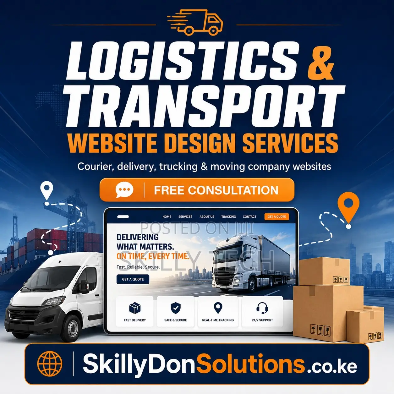 Logistics Transport Website Design Services