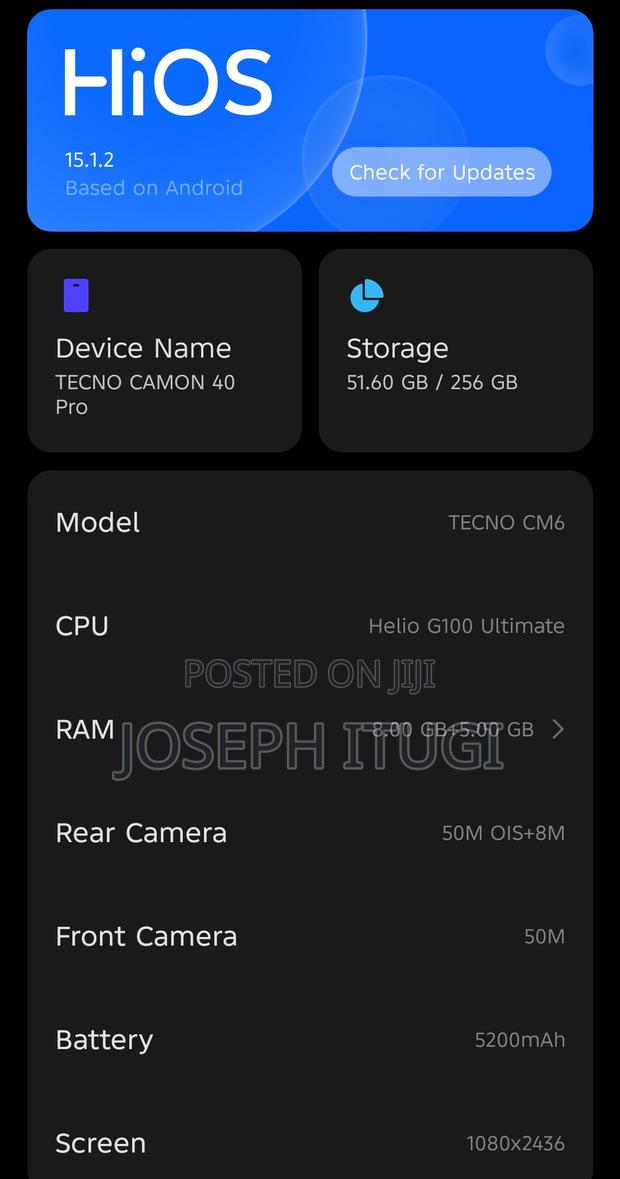 Tecno Camon 40 256 GB Gray - thumbnail 2