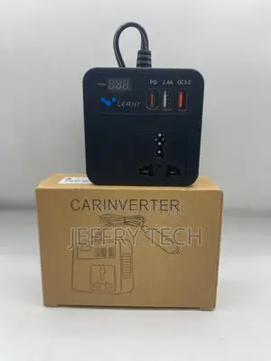 Lerxi 120w Car Power Inverter – 12v Dc to 220v Ac With Usb Pd Qc 3.0