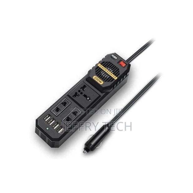 200w Car Power Inverter 12v Dc to 220v Ac With Dual Ac Outlets Usb C