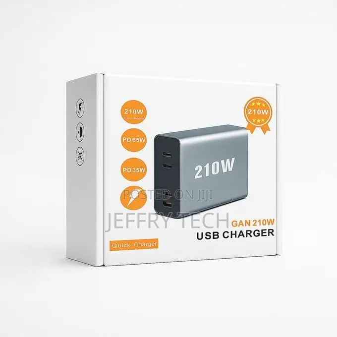 210w Gan Usb Charger 8-Port Smart Fast Charging Station Gan 8-Port Us