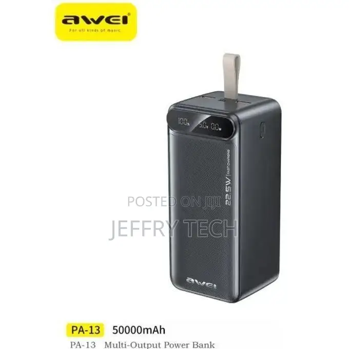 50,000mah Power Bank 22.5w Fast Charging Pd Support Multi-Port Led Dis