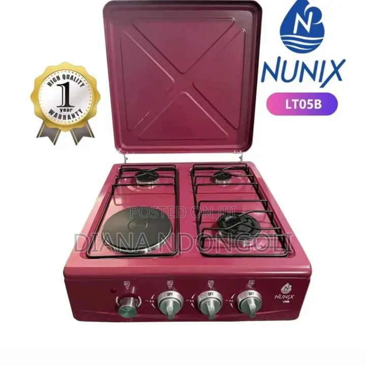 Table Top Cooker 3 Gas + 1 Electric Burner