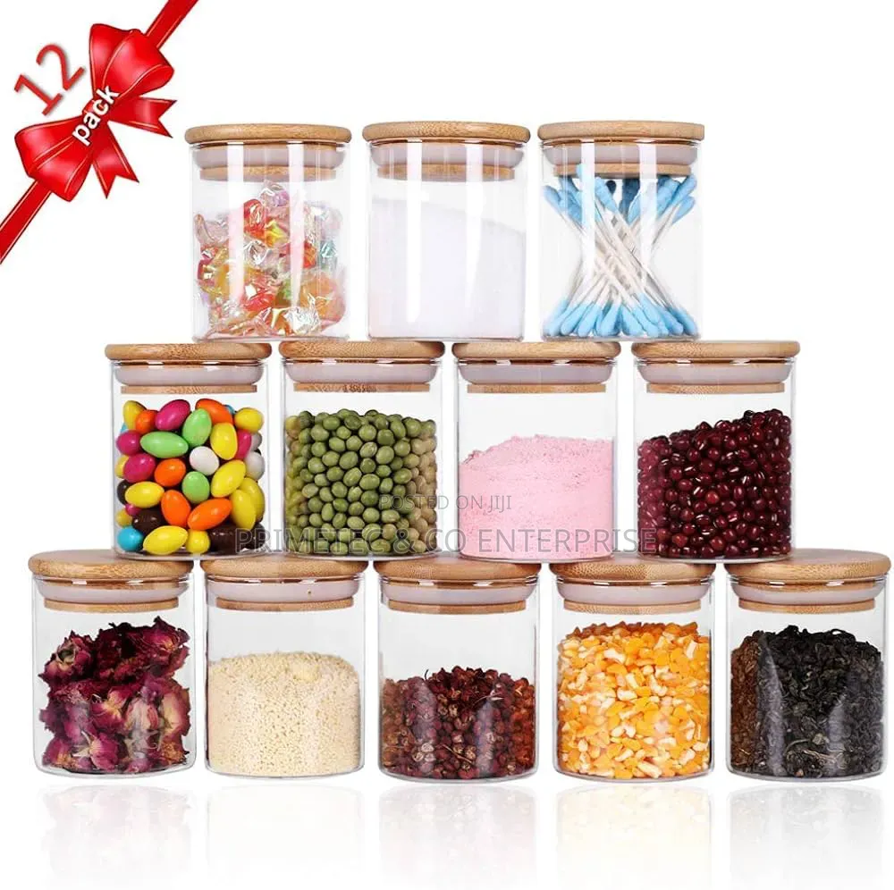 12pc 200ml Glass Spice Jar