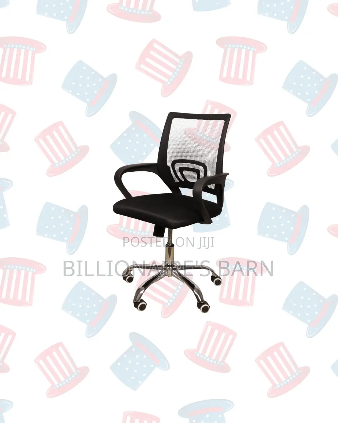 Modern Office Chair Ergonomic Fabric Seat With Lumbar Support