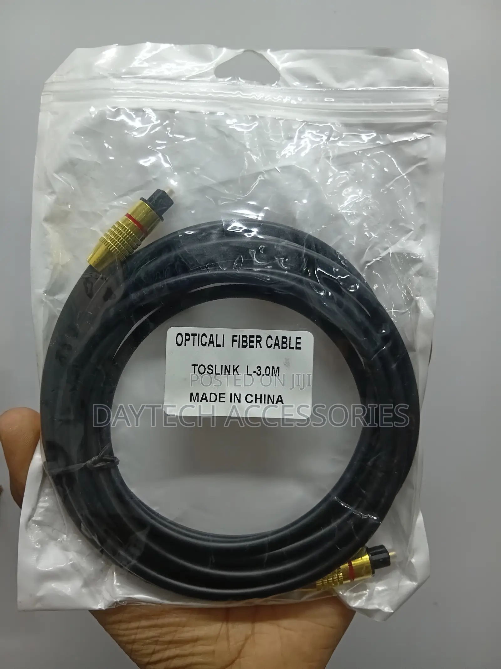 3m Toslink Digital Optical Audio Cable - Black PVC - Male to Male