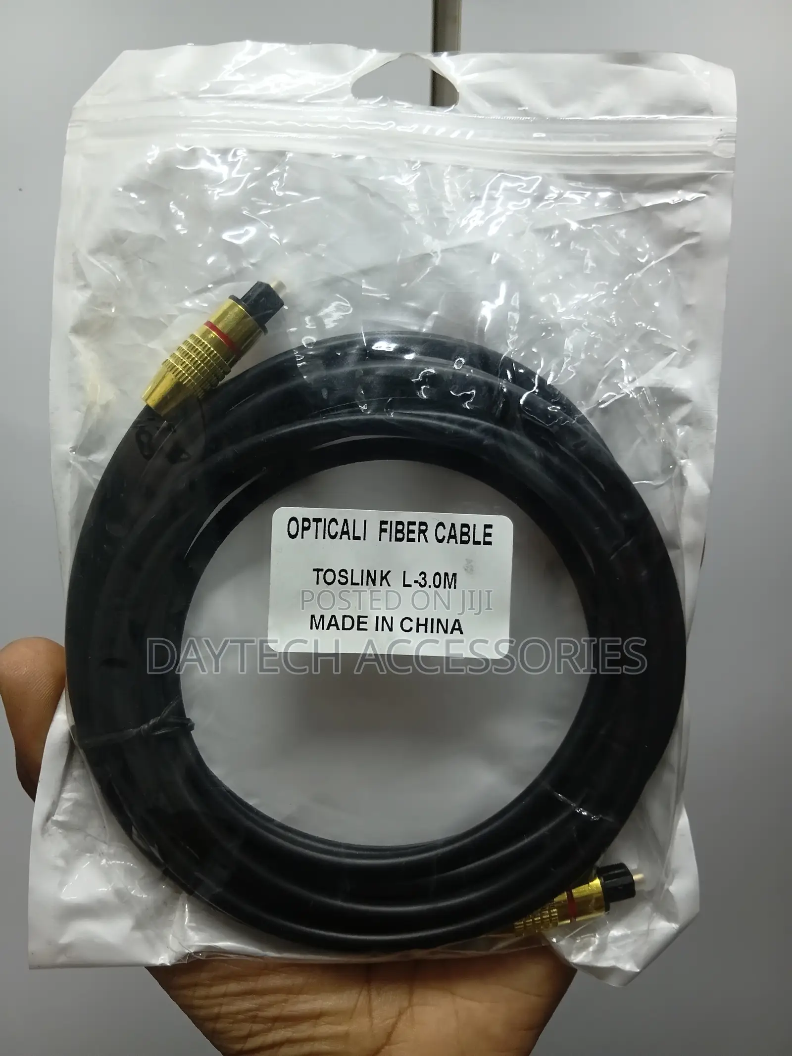 3m Toslink Digital Optical Audio Cable - Black PVC - Male to Male