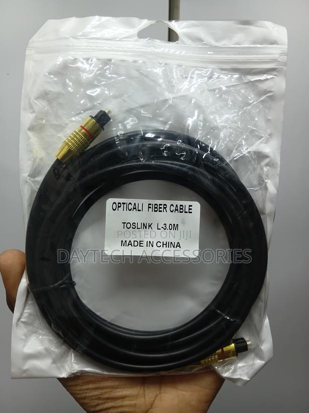 3m Toslink Digital Optical Audio Cable - Black PVC - Male to Male