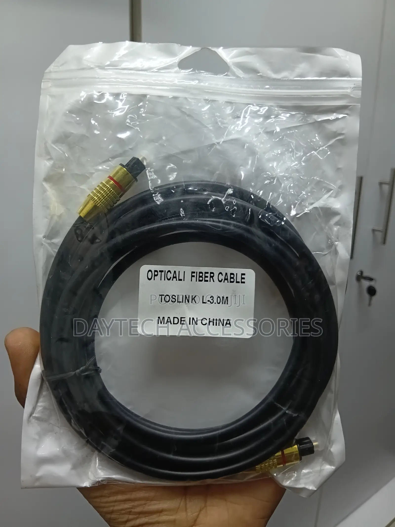 3m Toslink Digital Optical Audio Cable - Black PVC - Male to Male