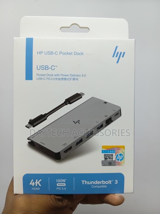Hp 55f47p3 Type-C 8-in-1 Portable Lightweight Docking Station - Grey - thumbnail 2