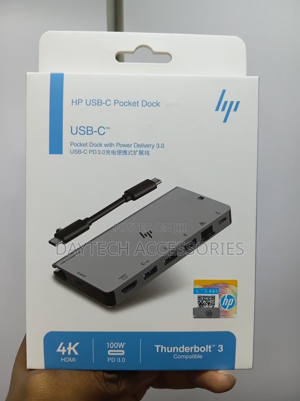Hp 55f47p3 Type-C 8-in-1 Portable Lightweight Docking Station - Grey - thumbnail 3
