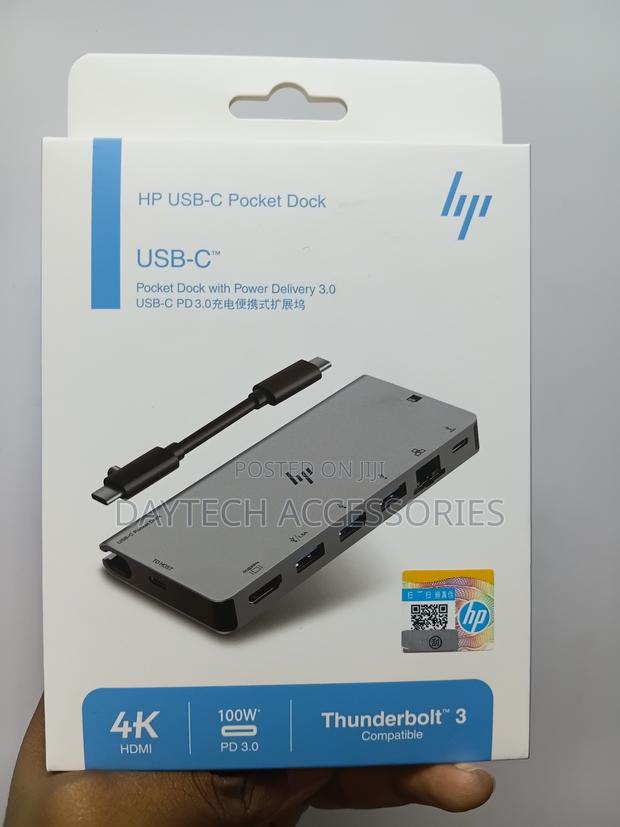 8-in-1 Hp Docking Station Hi Speed Usb-C Pocket Dock. - thumbnail 2