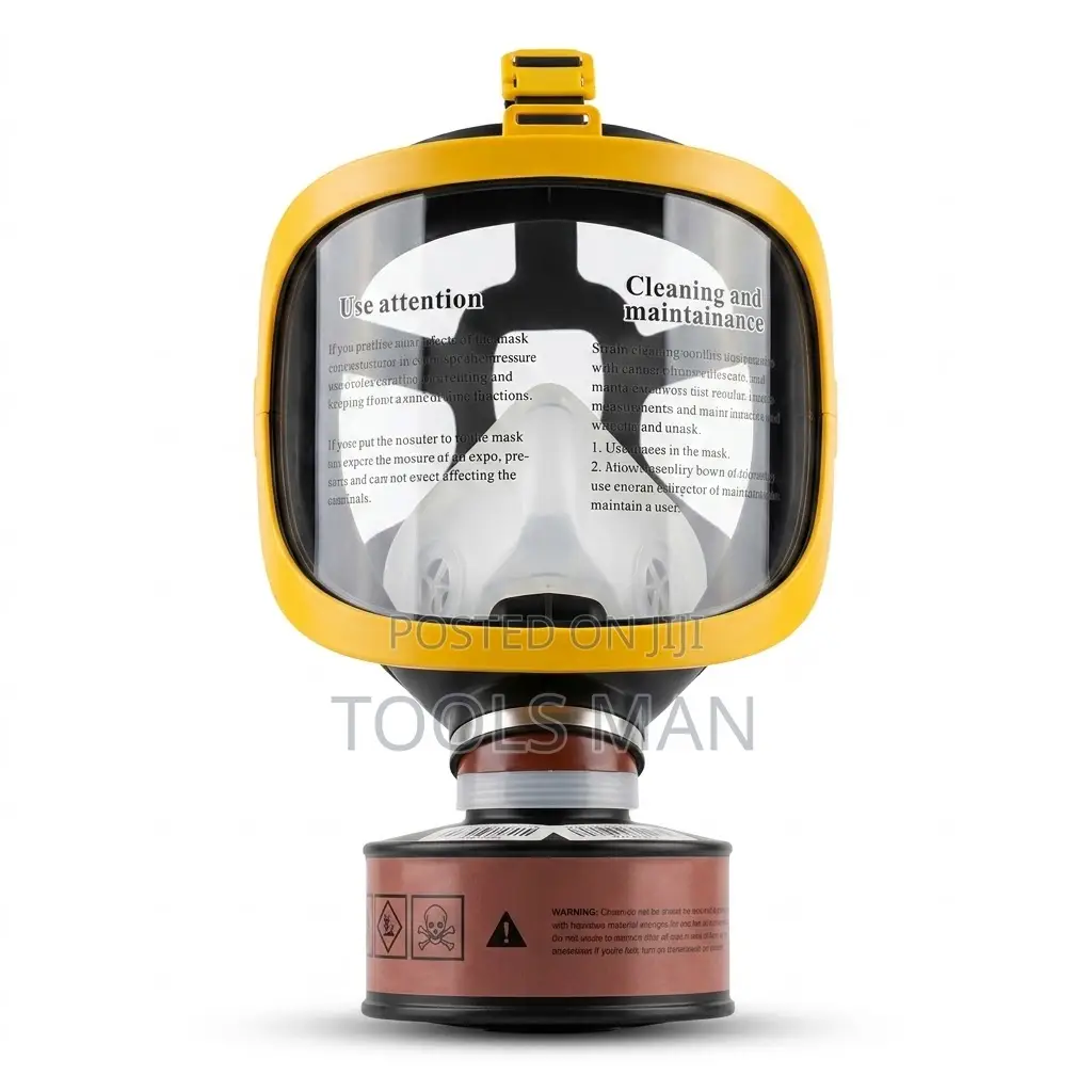 Full Face Silicone Gas Mask-chemical & Dust Respirator. Reusable Ppe