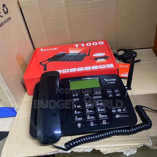 Bontel T1000 Desktop GSM Phone – Dual Sim Network Support With Clear A - main view