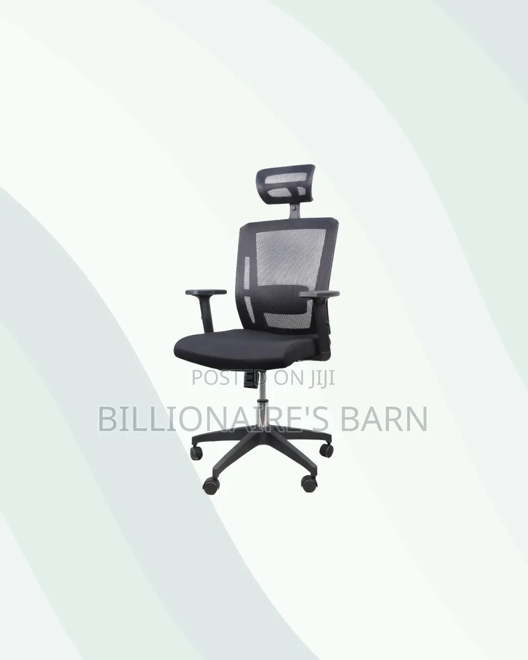 Stylish Black Mesh Office Chair With Nylon Base Nairobi Special