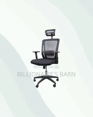 Stylish Black Mesh Office Chair With Nylon Base Nairobi Special