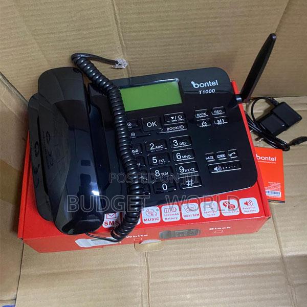 . Bontel T1000 GSM Dual Sim Telephone – Modern Wireless Desk Phone