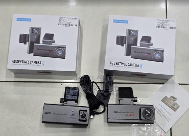 Car Dash Cam With Simcard Slot + Dual Lens Front and Inside Cabin