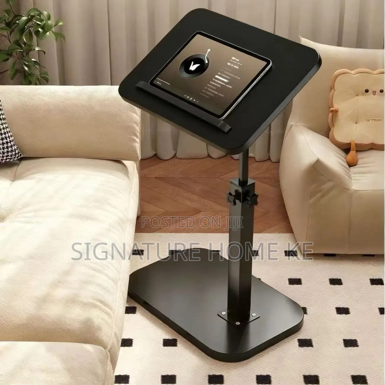 Adjustable C-Shaped Side Stool/Table