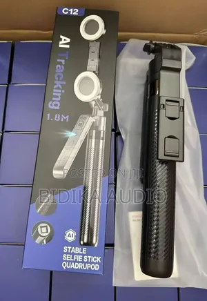 C12 Professional 1.8m Ai Smart Tracking Selfie Stick Quadrupod
