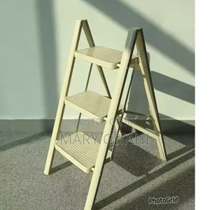 3layer Metallic Ladder
 White Colour