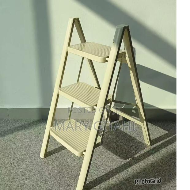 3layer Metallic Ladder
 White Colour