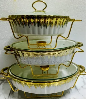 3pcs Ceramic Chafing Dishes
