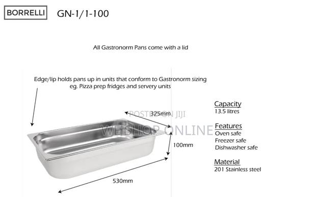 Stainless Steel Single Chaffing Dish Tray Inserts - thumbnail 3