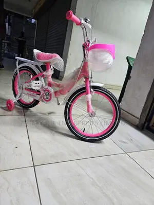 Pink Kids16" Bike With Training Wheels – Strong Steel Frame