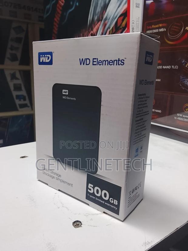 Wd Elements 500gb External Hard Drive – Portable Usb Storage