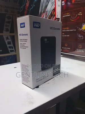 Wd Elements 500gb Portable External HDD – Plug Play